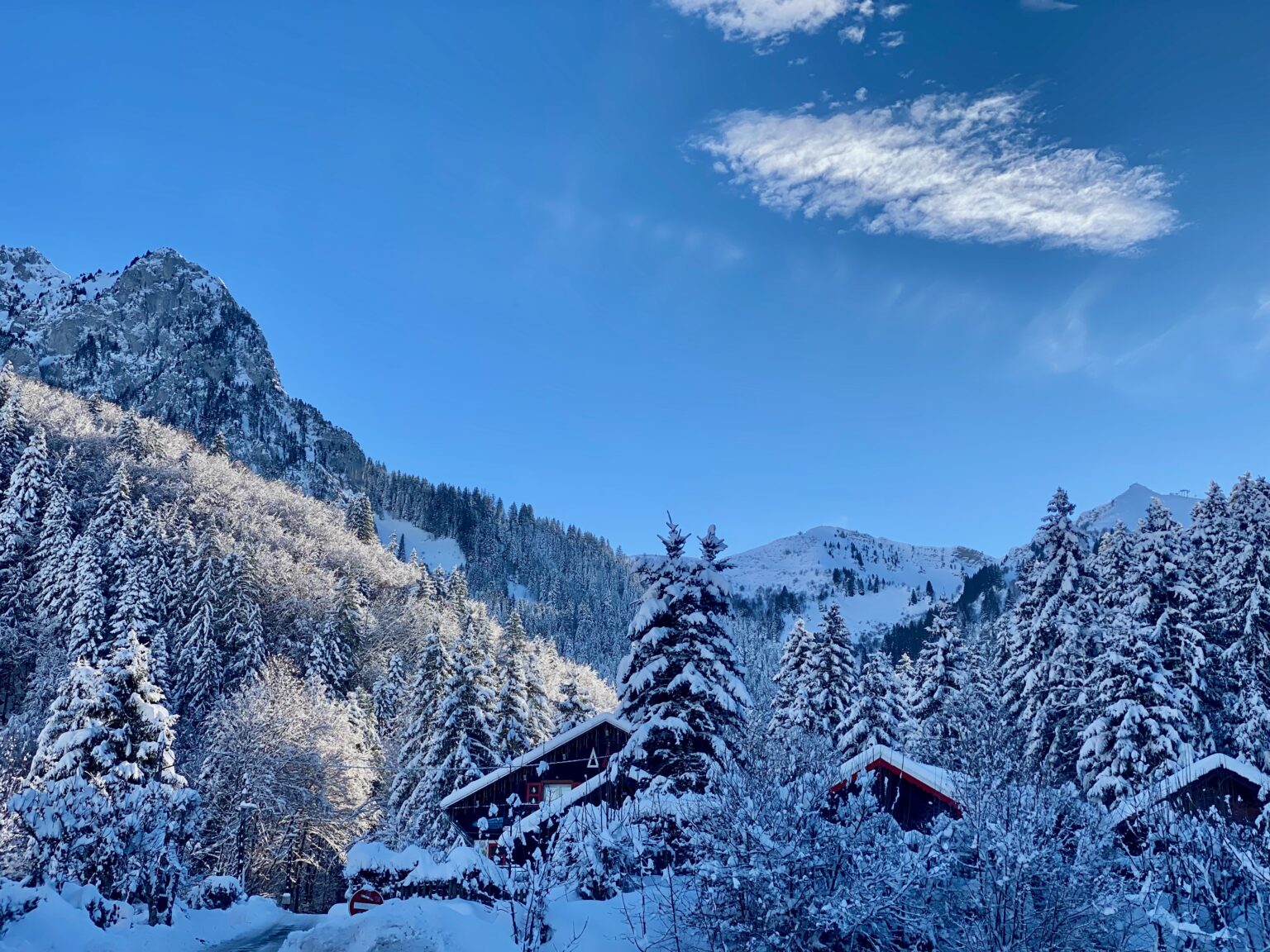 Bernex sous la neige, en hiver